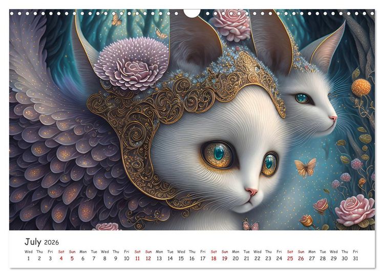 Produktbild: Fabulous creatures - In the land of mythical creatures (Wall Calendar 2026 DIN A3 landscape), CALVENDO 12 Month Wall Calendar