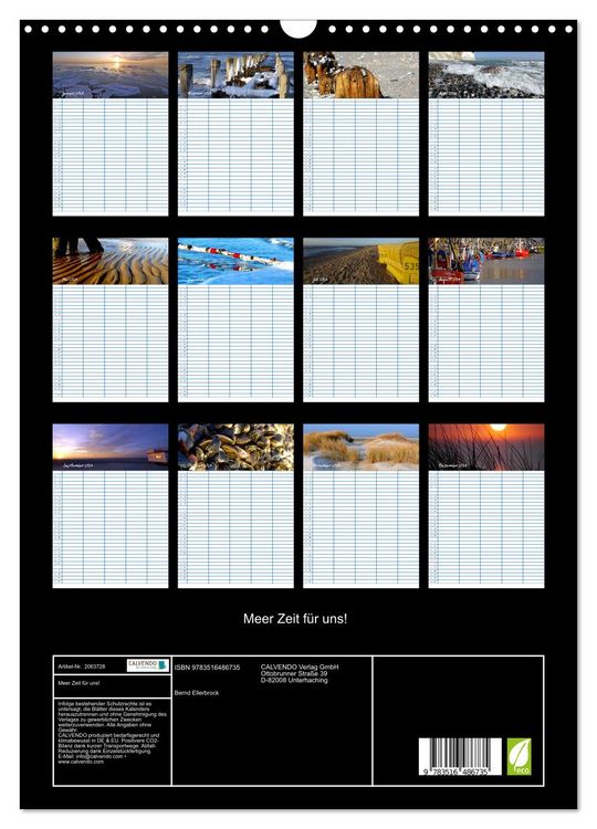 Produktbild: Meer Zeit f&uuml;r uns! (Wandkalender 2026 DIN A3 hoch), CALVENDO Monatskalender