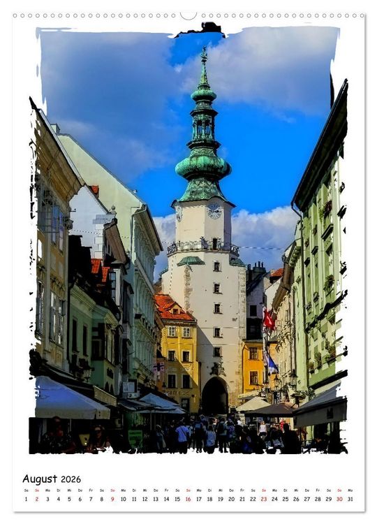 Produktbild: Ein Tag in Bratislava (hochwertiger Premium Wandkalender 2026 DIN A2 hoch), Kunstdruck in Hochglanz