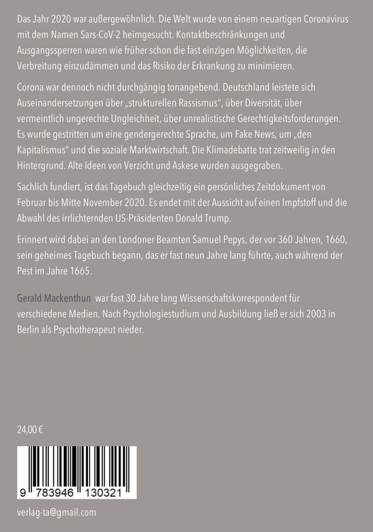 Produktbild: Tagebuch des Corona-Jahres 2020