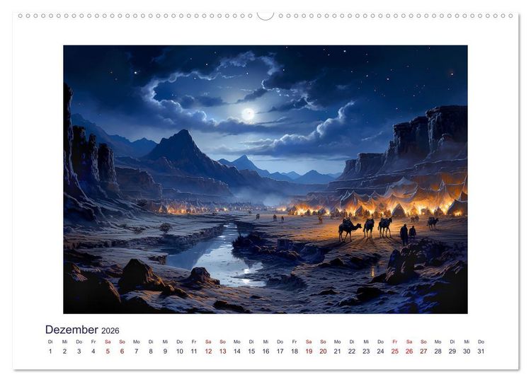 Produktbild: Die Karawane zieht weiter (hochwertiger Premium Wandkalender 2026 DIN A2 quer), Kunstdruck in Hochglanz