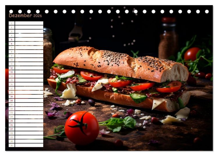 Produktbild: Fastfood &Auml;sthetik (Tischkalender 2026 DIN A5 quer), CALVENDO Monatskalender