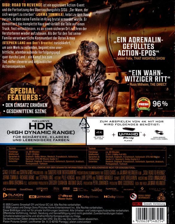 Produktbild: Sisu: Road to Revenge - Limitiertes Steelbook (4K Ultra HD) (+Blu-ray)