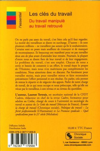 Produktbild: Les cl&eacute;s du travail : du travail manipul&eacute; au travail retrouv&eacute;