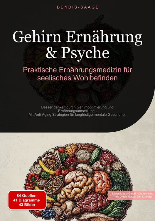 Produktbild: Gehirn Ern&auml;hrung & Psyche: Praktische Ern&auml;hrungsmedizin f&uuml;r seelisches Wohlbefinden