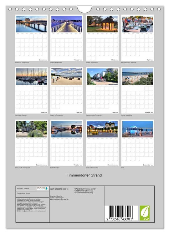 Produktbild: Timmendorfer Strand (Wandkalender 2026 DIN A4 hoch), CALVENDO Monatskalender