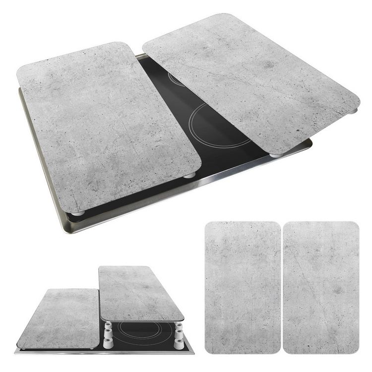 Produktbild: Herdabdeckplatte Universal Mod. Beton, 2er Set, f&uuml;r alle Herdarten geeignet