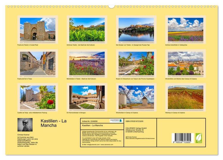 Produktbild: Kastilien - La Mancha (hochwertiger Premium Wandkalender 2026 DIN A2 quer), Kunstdruck in Hochglanz