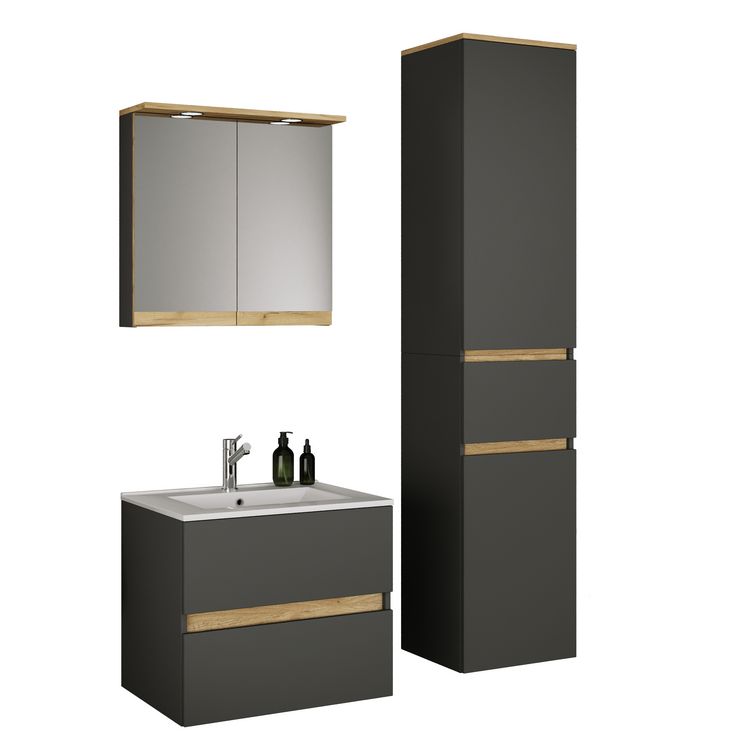 Produktbild: 4 tlg. Badm&ouml;bel-Set mit Waschbecken Cosila-I 61 cm
