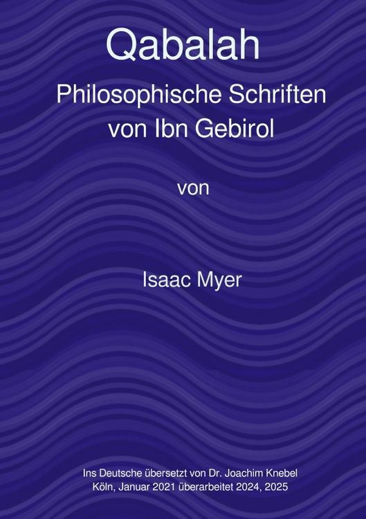 Produktbild: Qabalah, die philosophischen Schriften von Ibn Gebirol