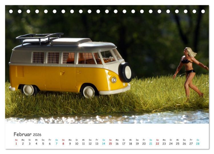 Produktbild: Autos auf der Modellbahn (Tischkalender 2026 DIN A5 quer), CALVENDO Monatskalender