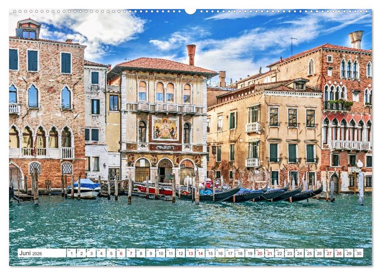Produktbild: Venedig - Impressionen aus der Serenissima (hochwertiger Premium Wandkalender 2026 DIN A2 quer), Kunstdruck in Hochglanz