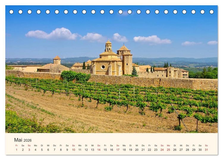 Produktbild: Costa Dorada - Die Goldene K&uuml;ste Spaniens (Tischkalender 2026 DIN A5 quer), CALVENDO Monatskalender