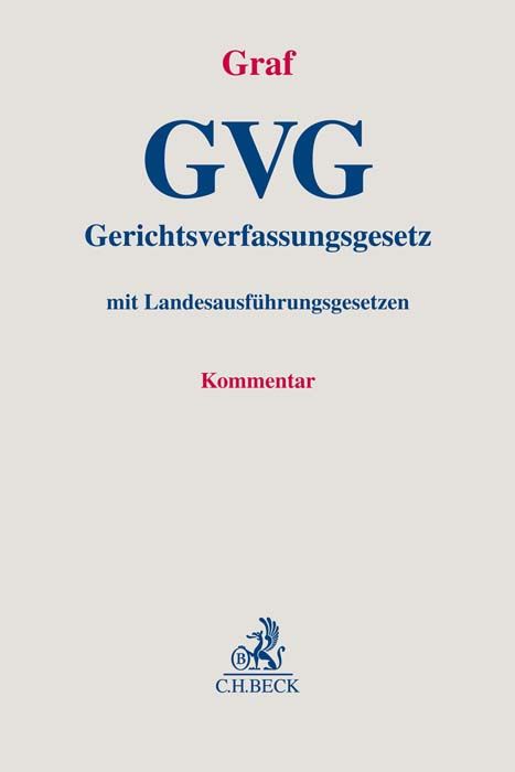 Produktbild: Gerichtsverfassungsgesetz. GVG