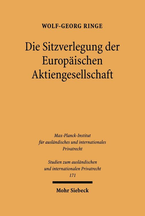 Produktbild: Die Sitzverlegung der Europ&auml;ischen Aktiengesellschaft