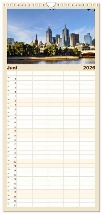 Produktbild: Familienplaner 2026 - Erlebe mit mir das unvergleichliche Australien mit 5 Spalten (Wandkalender, 21 x 45 cm) CALVENDO