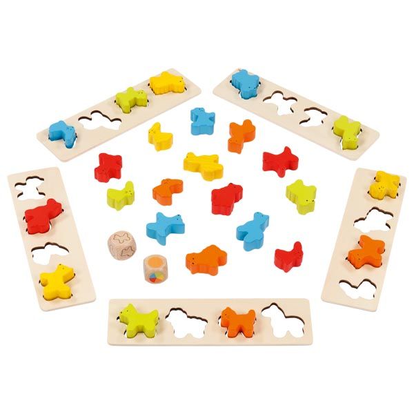 Produktbild: Goki 56765 - Sortierspiel Tiere, 32-teilig, Holz