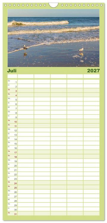 Produktbild: Familienplaner 2027 - Usedom - Deutscher Inseltraum mit 5 Spalten (Wandkalender, 21 x 45 cm) CALVENDO