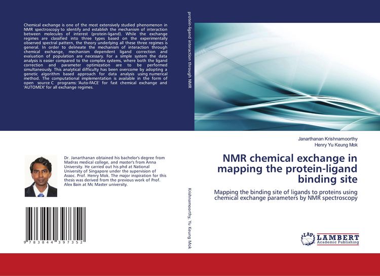 Produktbild: NMR chemical exchange in mapping the protein-ligand binding site