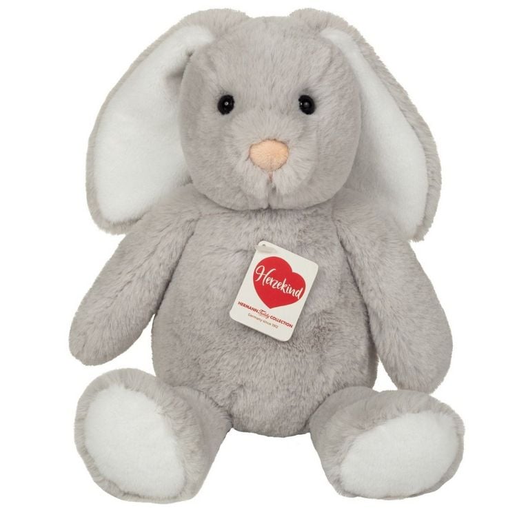 Produktbild: Teddy Hermann 93971 - Herzekind H&auml;schen Abby grau, Pl&uuml;sch, 32 cm