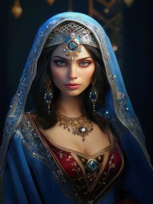 Produktbild: CALVENDO Puzzle Arabische Prinzessin | 1000 Teile Lege-Gr&ouml;&szlig;e 64x48cm Foto-Puzzle f&uuml;r gl&uuml;ckliche Stunden