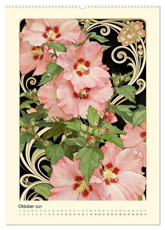 Produktbild: Bl&uuml;ten im reinsten Jugenstil (hochwertiger Premium Wandkalender 2027 DIN A2 hoch), Kunstdruck in Hochglanz