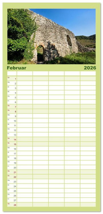 Produktbild: Familienplaner 2026 - Unterwegs im Gro&szlig;en Lautertal mit 5 Spalten (Wandkalender, 21 x 45 cm) CALVENDO