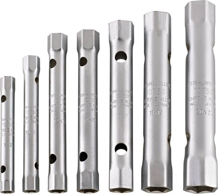 Produktbild: Stahlwille 10750/7 ROHRSTECKSCHLUESSEL-SATZ 96431202 Doppelsteckschl&uuml;ssel