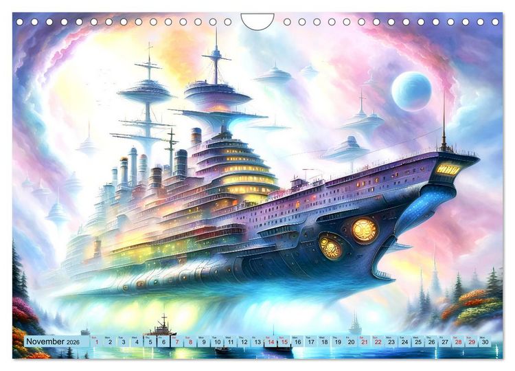 Produktbild: Gigantic ships - Journey into the future (Wall Calendar 2026 DIN A4 landscape), CALVENDO 12 Month Wall Calendar