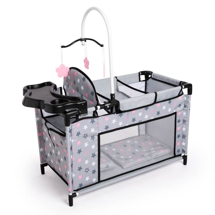 Produktbild: Multibett f&uuml;r Puppen bis 46cm schwarz
