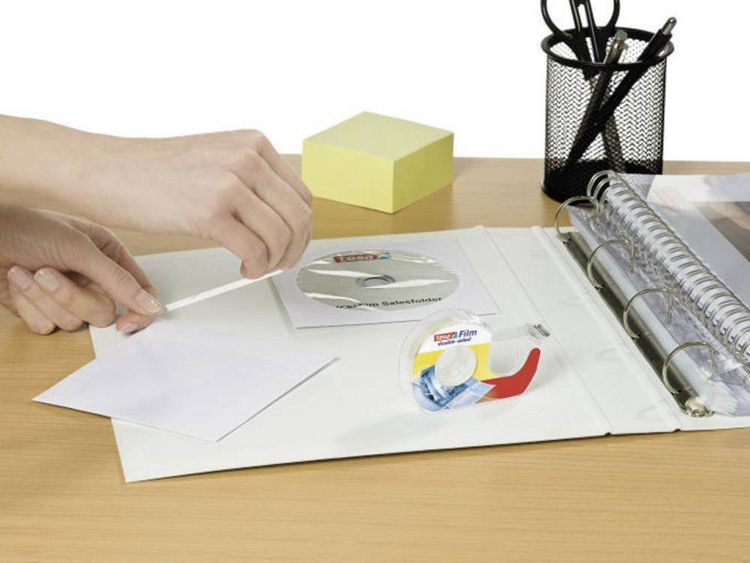 Produktbild: TESA 57910 Doppelseitiges Klebeband tesafilm&reg; Transparent (L x B) 7.5m x 12mm