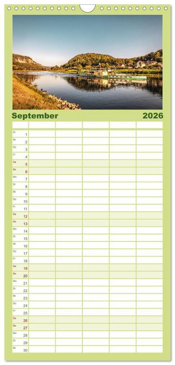 Produktbild: Familienplaner 2026 - Mystischer Malerweg mit 5 Spalten (Wandkalender, 21 x 45 cm) CALVENDO