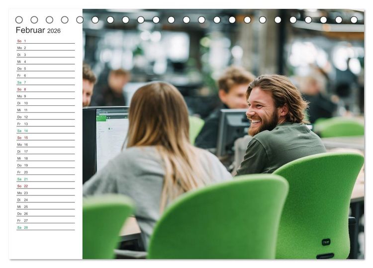 Produktbild: B&uuml;ro mit Zukunft (Tischkalender 2026 DIN A5 quer), CALVENDO Monatskalender