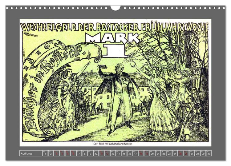 Produktbild: Gru&szlig; aus Rostock (Wandkalender 2026 DIN A3 quer), CALVENDO Monatskalender