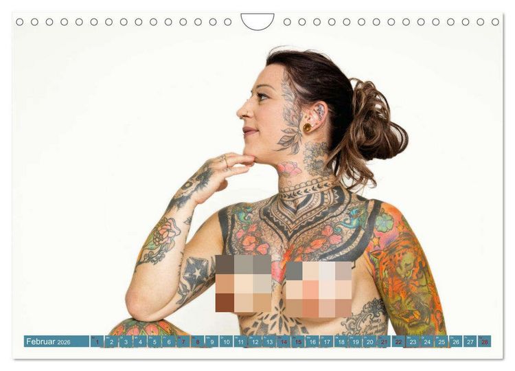 Produktbild: Tattoo-Liebe, die unter die Haut geht (Wandkalender 2026 DIN A4 quer), CALVENDO Monatskalender