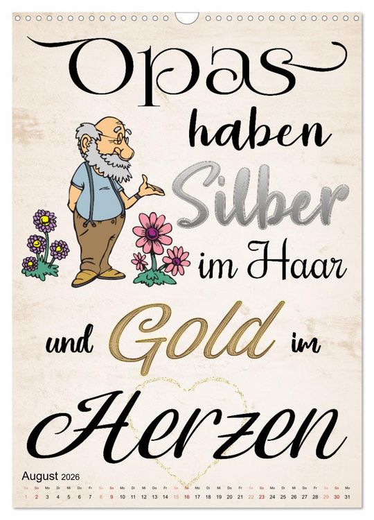 Produktbild: Opa ist der Coolste (Wandkalender 2026 DIN A3 hoch), CALVENDO Monatskalender