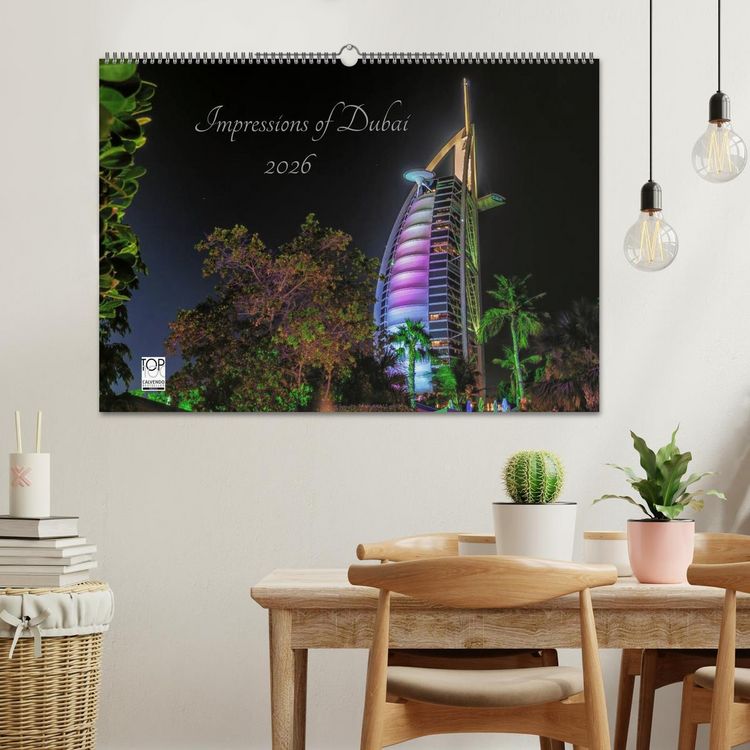 Produktbild: Impressions of Dubai 2026 (Wandkalender 2026 DIN A2 quer), CALVENDO Monatskalender