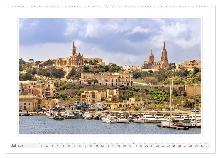 Produktbild: Malta. Impressionen einer Insel (Wandkalender 2026 DIN A2 quer), CALVENDO Monatskalender