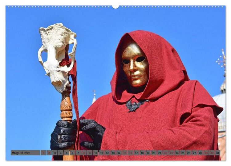 Produktbild: BUNT . PR&Auml;CHTIG . FARBENFROH . Das ist der Karneval in Venedig (Wandkalender 2026 DIN A2 quer), CALVENDO Monatskalender