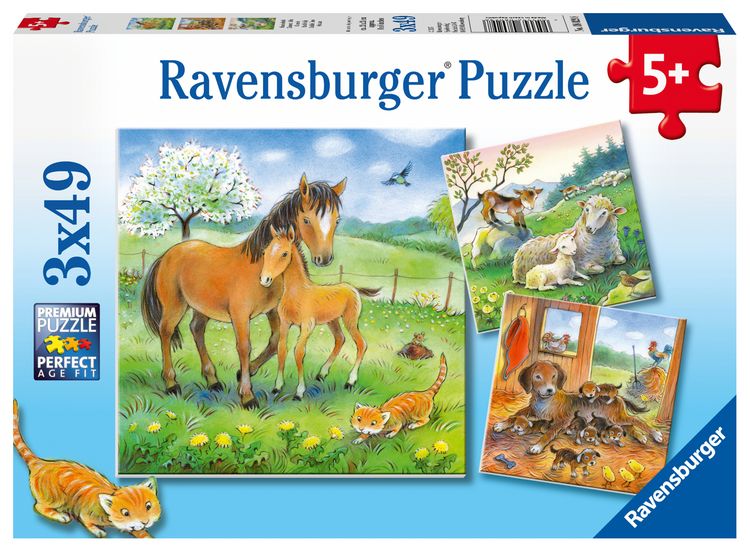 Produktbild: Puzzle Ravensburger Kuschelzeit 3 X 49 Teile