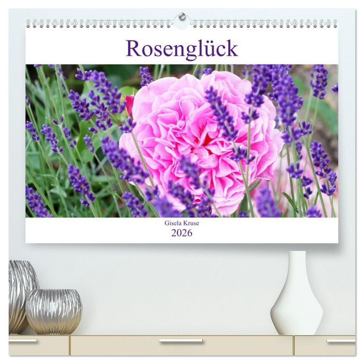 Produktbild: Rosengl&uuml;ck (hochwertiger Premium Wandkalender 2026 DIN A2 quer), Kunstdruck in Hochglanz