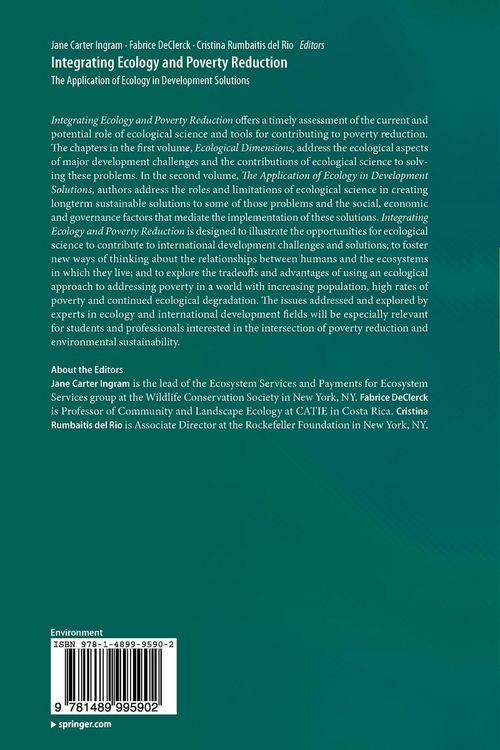 Produktbild: Integrating Ecology and Poverty Reduction