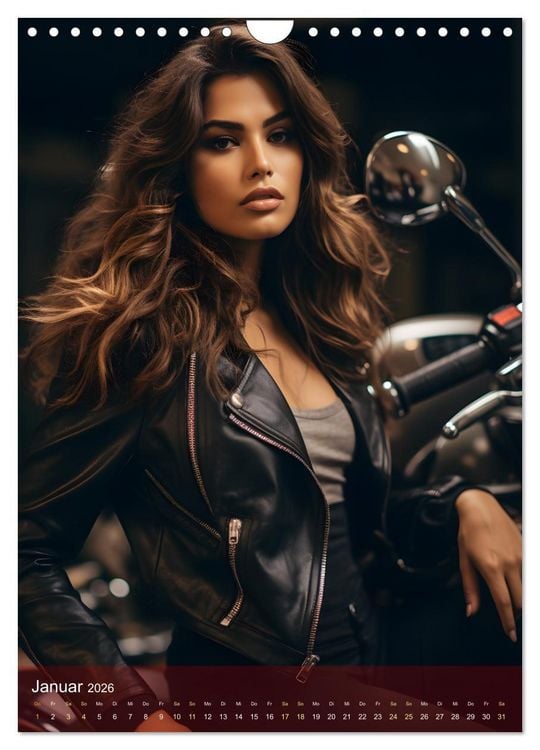Produktbild: Bikes and Girls: Sexy M&auml;dels auf hei&szlig;en Mottorr&auml;dern (Wandkalender 2026 DIN A4 hoch), CALVENDO Monatskalender