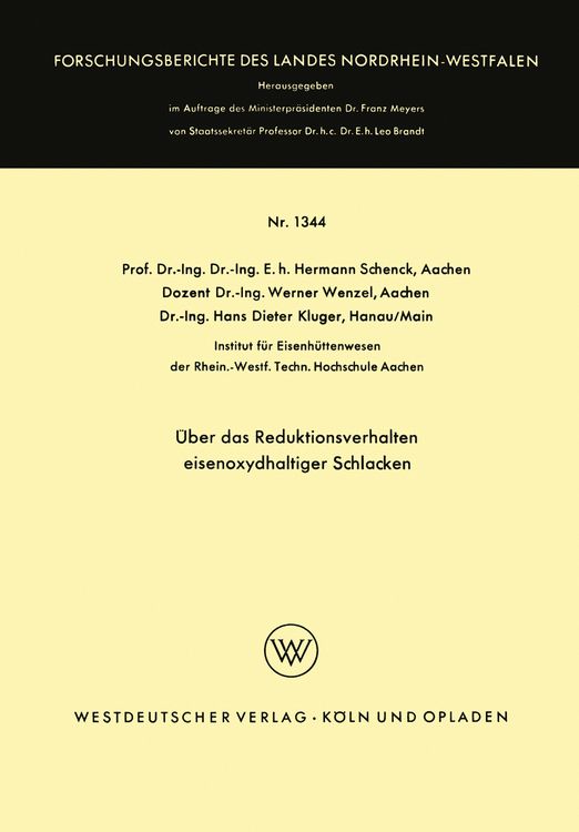 Produktbild: &Uuml;ber das Reduktionsverhalten eisenoxydhaltiger Schlacken