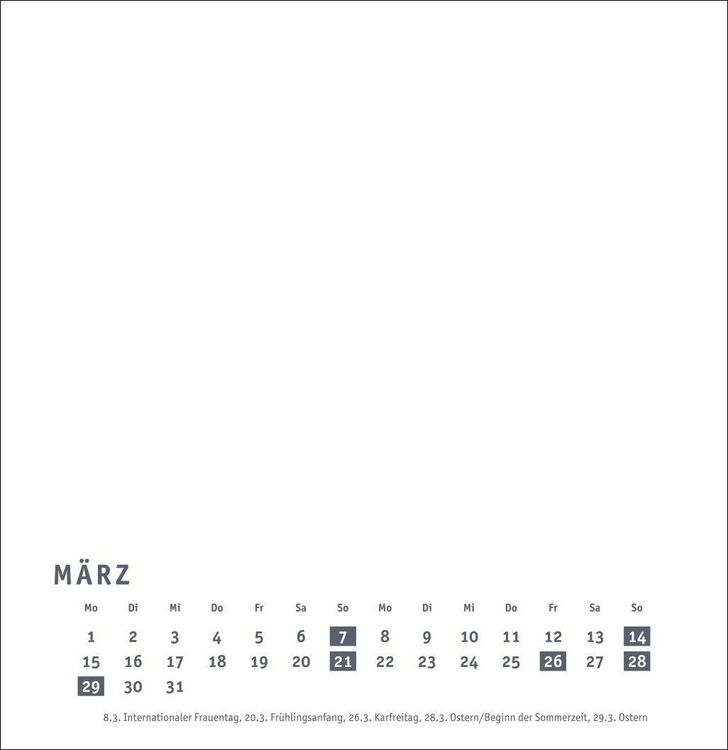 Produktbild: Premium-Bastelkalender wei&szlig; gro&szlig; 2027