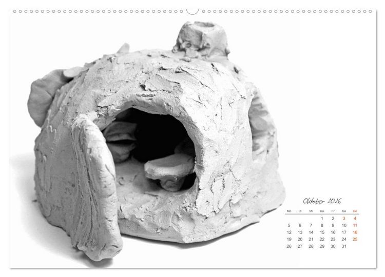 Produktbild: Gef&uuml;hle in Ton geformt - Intuitives plastisches Gestalten mit Tonerde (hochwertiger Premium Wandkalender 2026 DIN A2 quer), Kunstdruck in Hochglanz