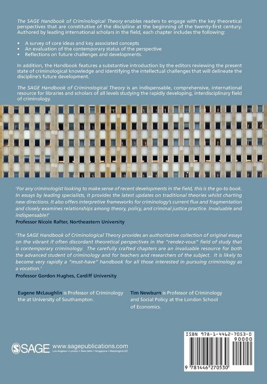 Produktbild: The SAGE Handbook of Criminological Theory