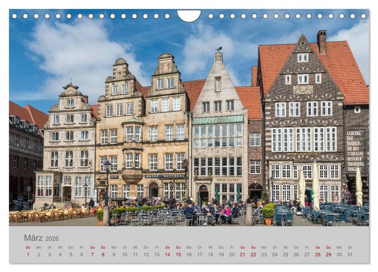 Produktbild: Hansestadt Bremen (Wandkalender 2026 DIN A4 quer), CALVENDO Monatskalender