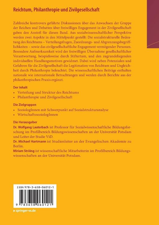 Produktbild: Reichtum, Philanthropie und Zivilgesellschaft