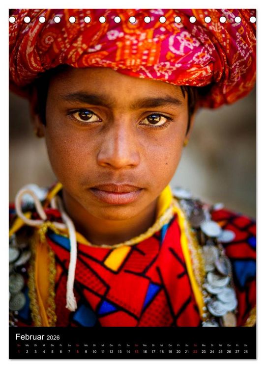 Produktbild: Portraits aus Indien (Tischkalender 2026 DIN A5 hoch), CALVENDO Monatskalender